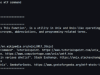 wtf is the wtf command